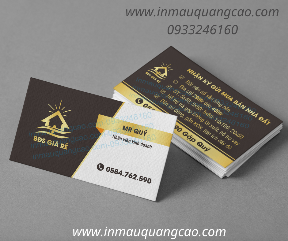 Mẫu card visit bất động sản đẹp - in danh thiếp Bình Dương